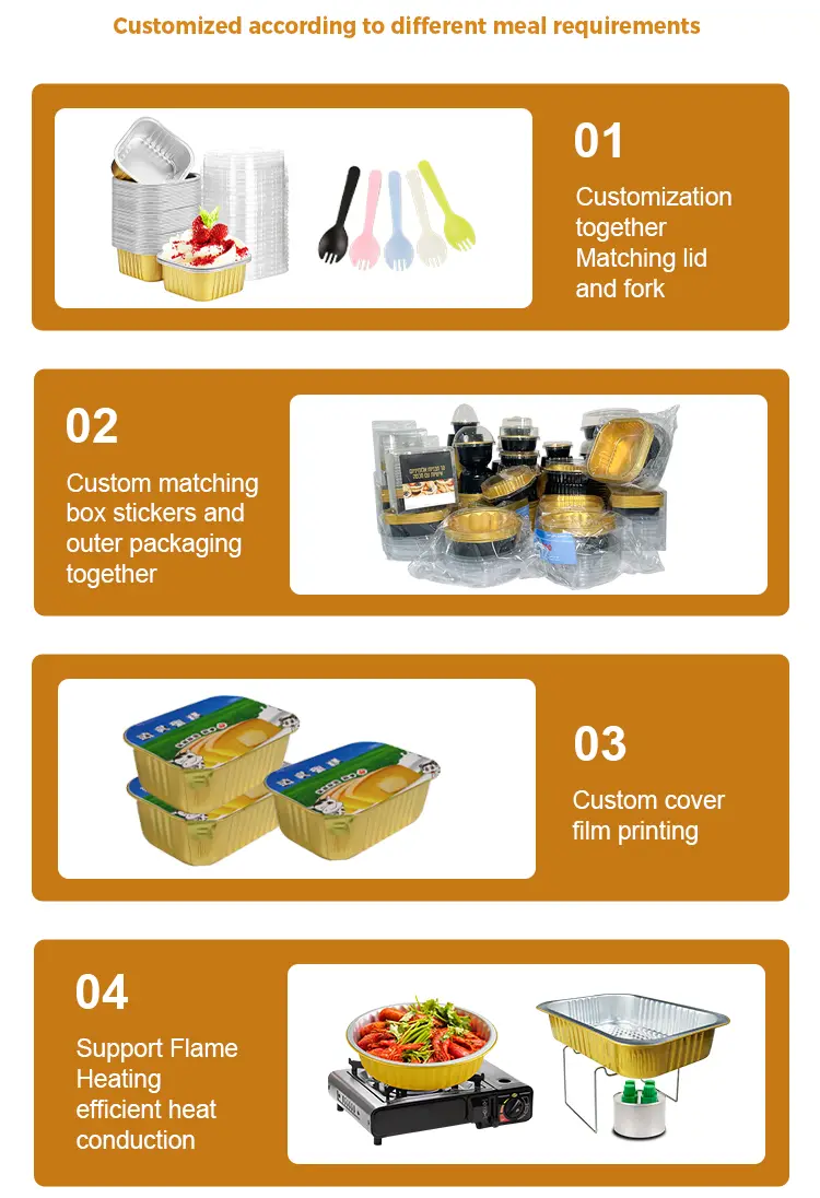Round Silver Aluminum Foil Containers for Air Fryer