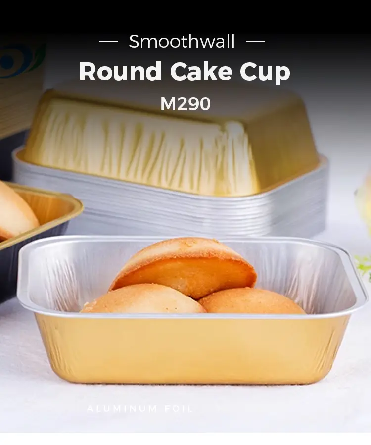 Rectangular Bakery Boxes Heat-Sealed Smooth Wall Aluminum Foil Containers
