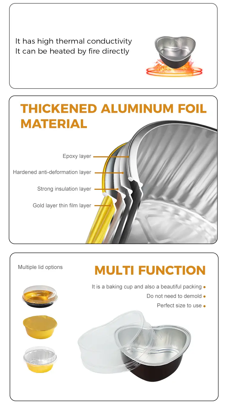 Special-Shaped Heat-Sealed Smoothwall Aluminum Foil Containers