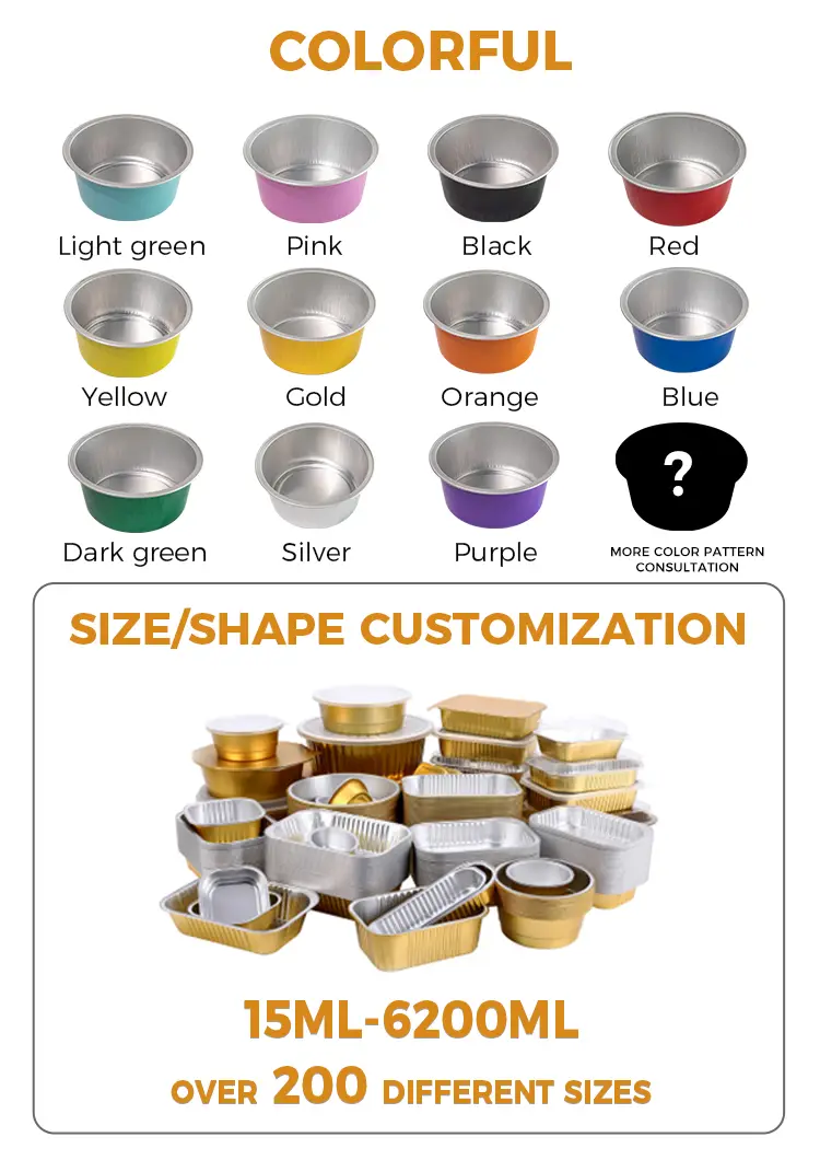 Square Baking Smoothwall Aluminum Foil Containers