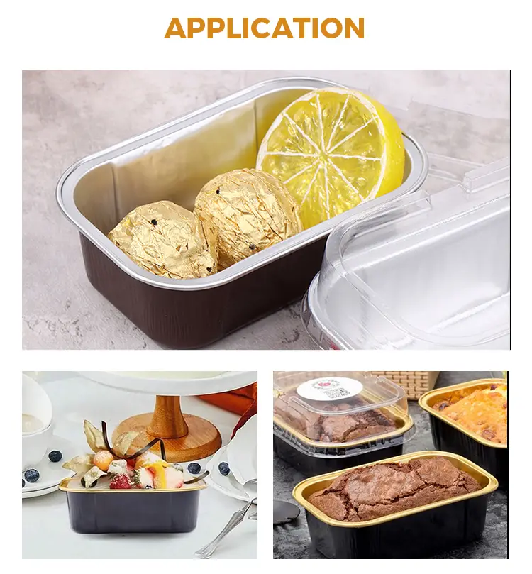 Rectangular baking color Smoothwall Aluminum Foil Containers