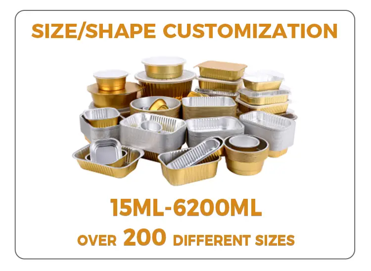 Disposable baking trays Round Aluminum Foil Containers