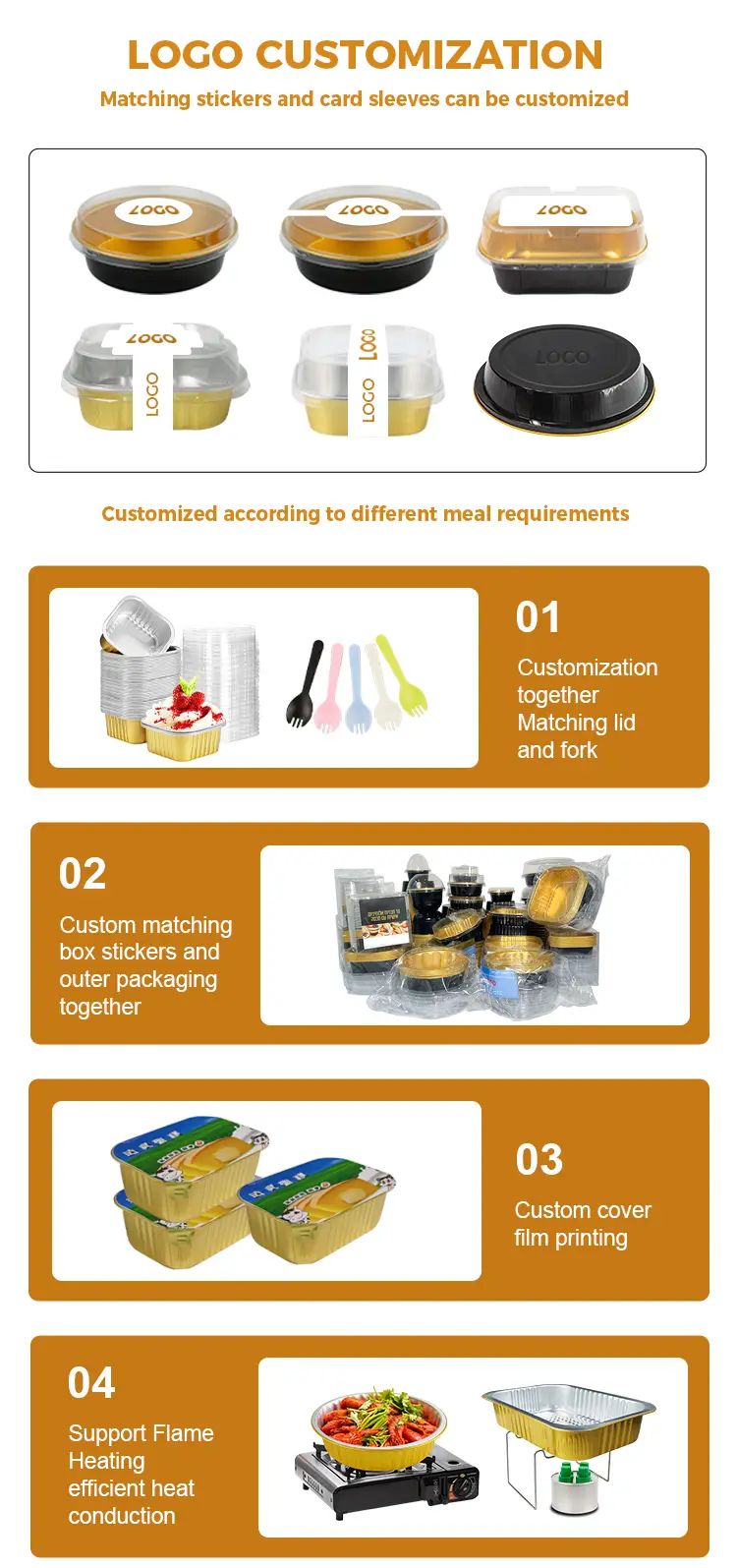 Rectangular baking color Smoothwall Aluminum Foil Containers