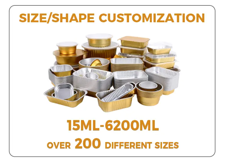 Round dessert baking cups Smoothwall Aluminum Foil Containers