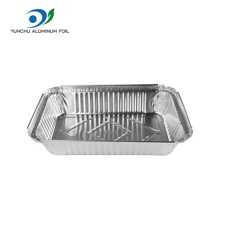 Round silver aluminum foil containers for air fryers