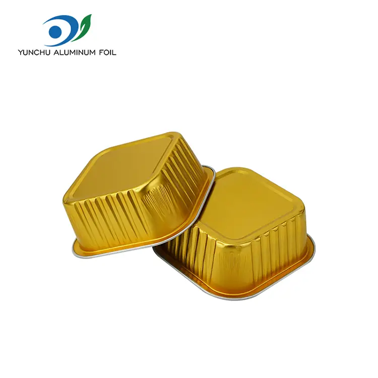 Food Grade Smooth Square Aluminum Foil Containers