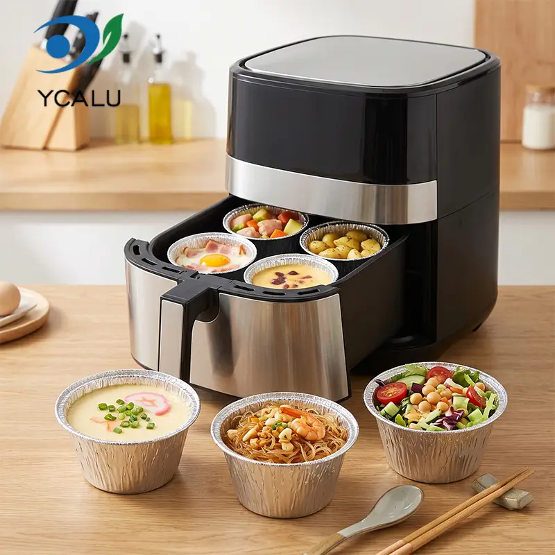 Disposable Mini Cake Cup Silver Aluminum Foil Containers application