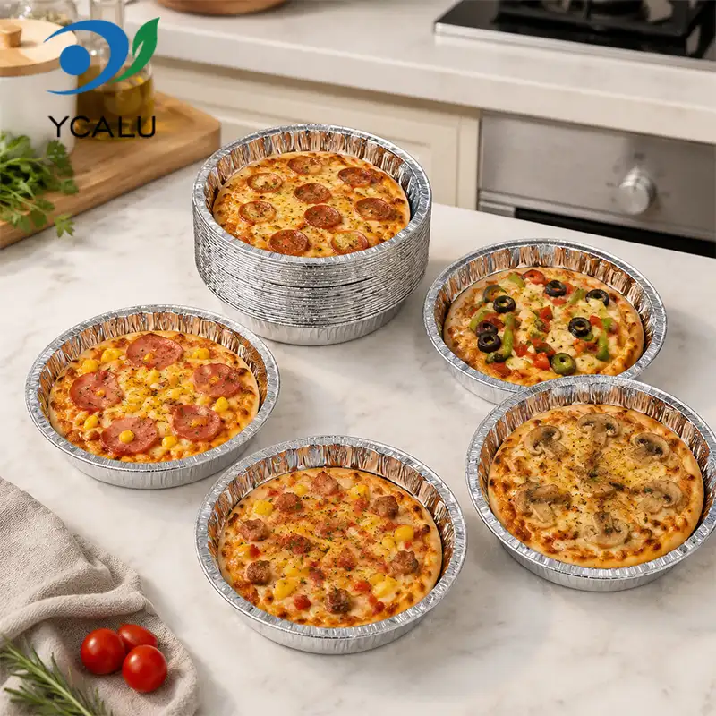 Disposable Pizza Pan Silver Aluminum Foil Containers application