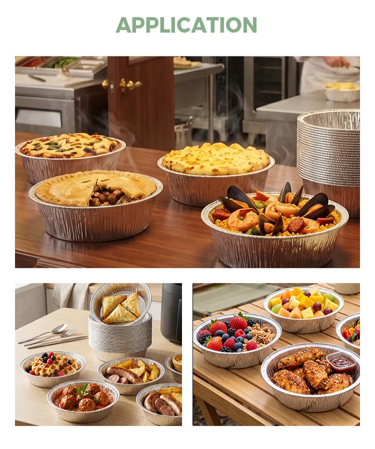 Round small baking Silver Aluminum Foil Containers