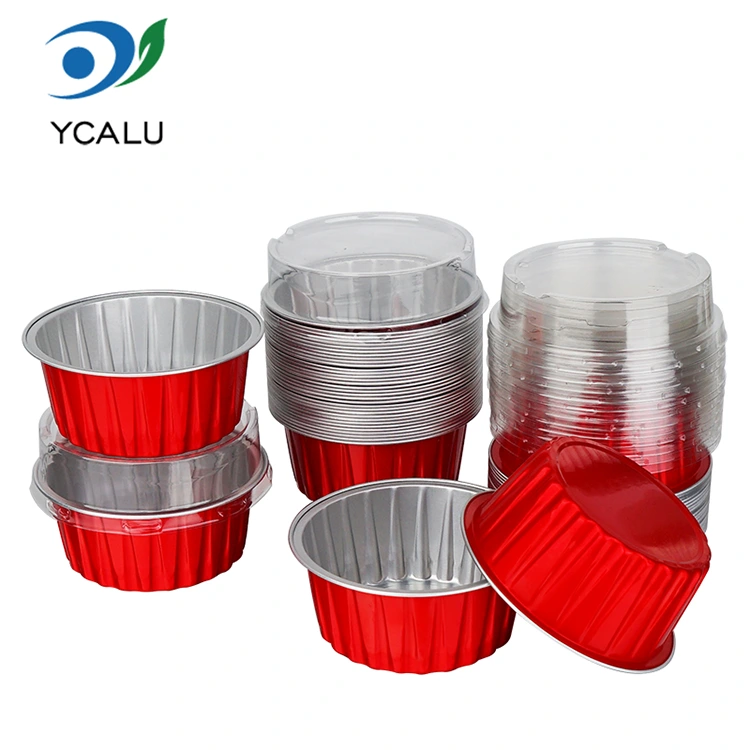 One-time baked colorful cupcakes Smoothwall Aluminum Foil Containers