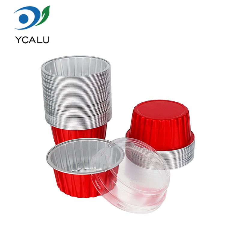 One-time baked colorful cupcakes Smoothwall Aluminum Foil Containers