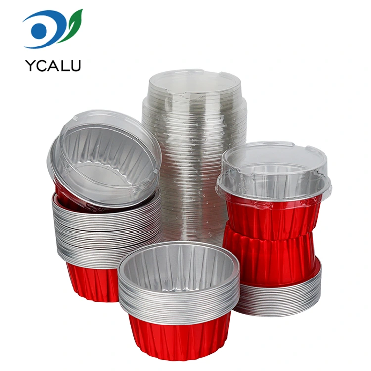 One-time baked colorful cupcakes Smoothwall Aluminum Foil Containers