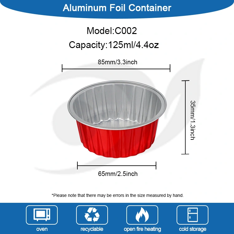 One-time baked colorful cupcakes Smoothwall Aluminum Foil Containers
