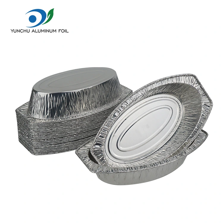 Oval baked bread Silver Aluminum Foil Containers