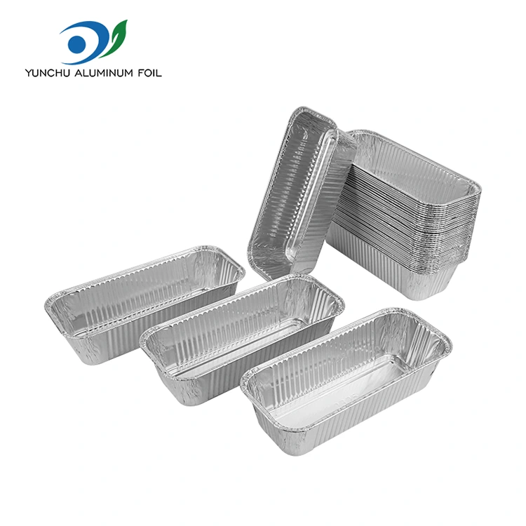 Rectangular air fryer takeaway Silver Aluminum Foil Containers