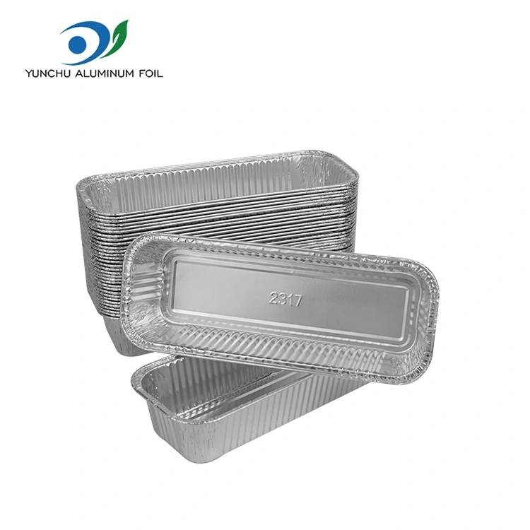 Rectangular baguettes Silver Aluminum Foil Containers