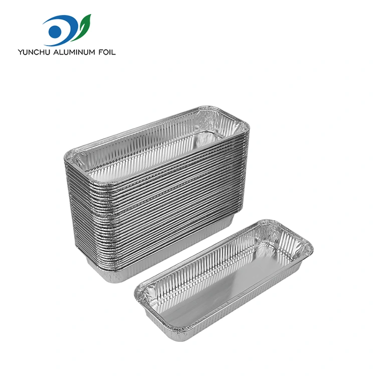 Rectangular baked bread Silver Aluminum Foil Containers
