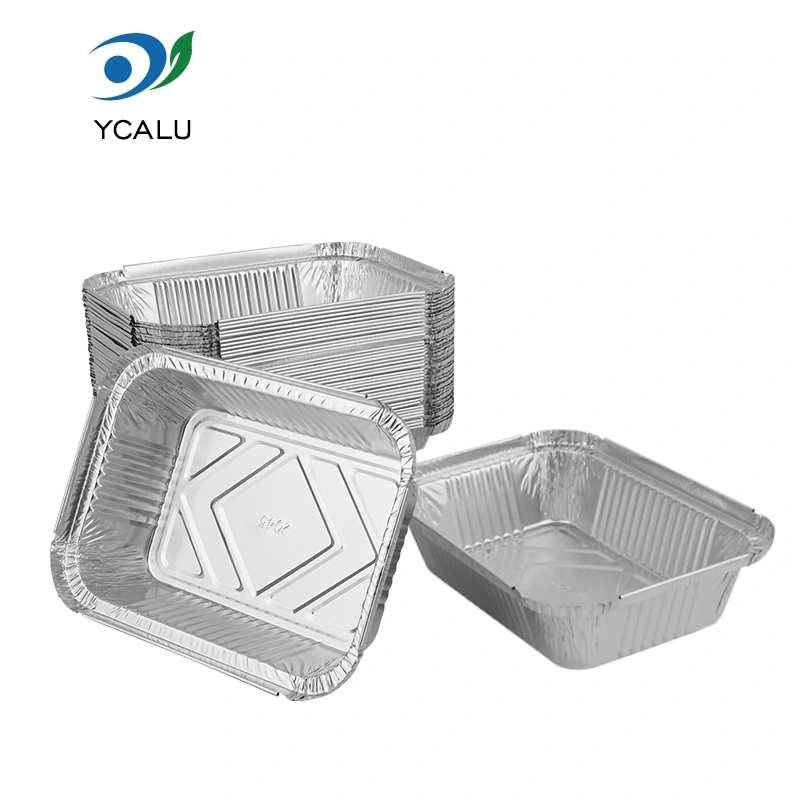 Rectangular baking lunch box Silver Aluminum Foil Containers Rectangular baking lunch box Silver Aluminum Foil Containers