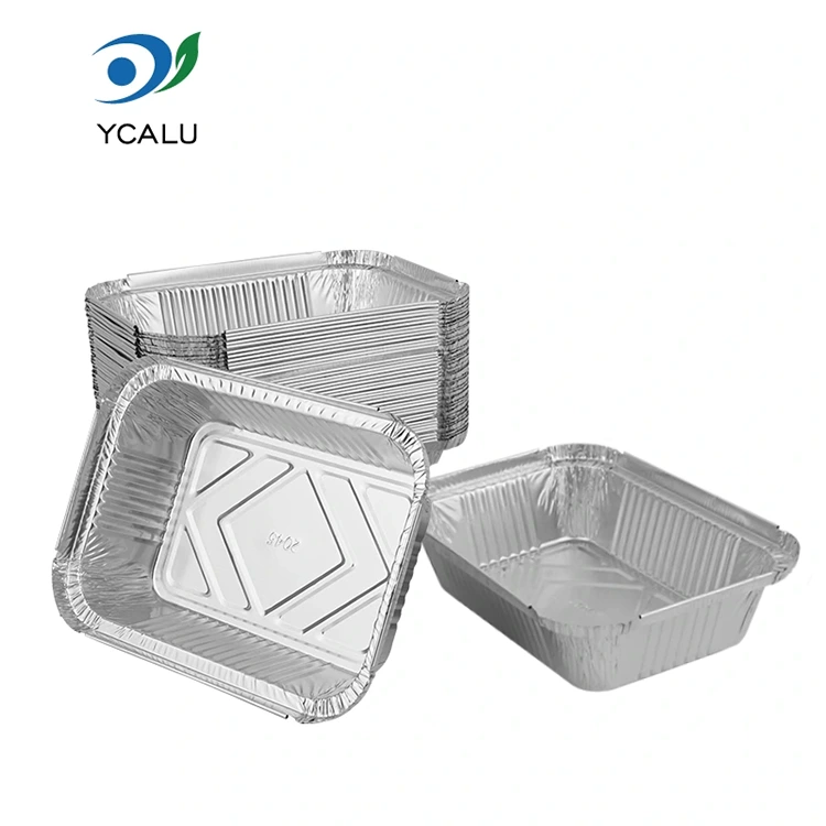 Rectangular baking lunch box Silver Aluminum Foil Containers Rectangular baking lunch box Silver Aluminum Foil Containers