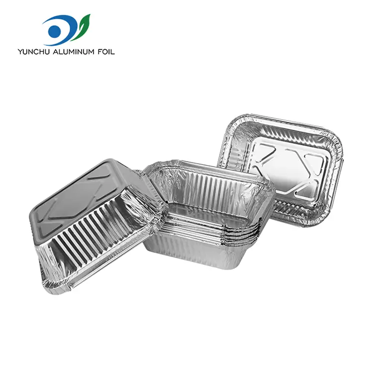 Rectangular barbecue Silver Aluminum Foil Containers