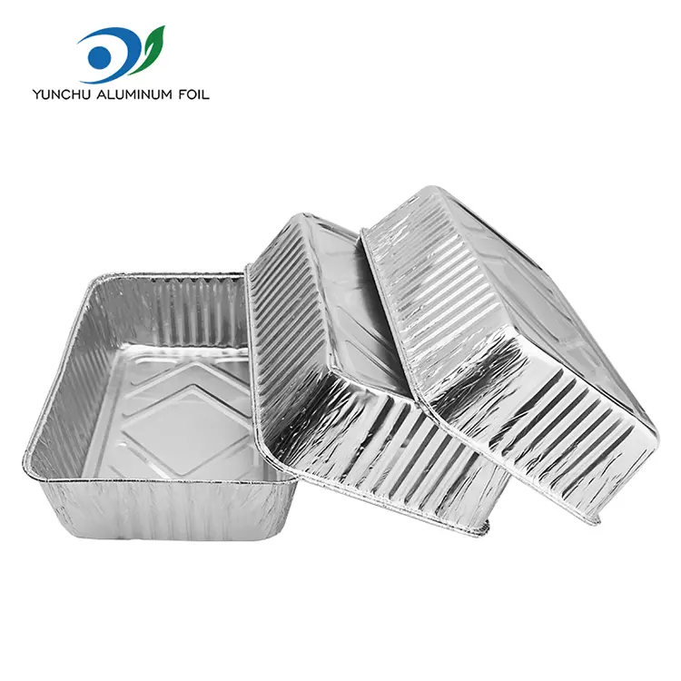 Rectangular Bread Takeaway Silver Aluminum Foil Containers