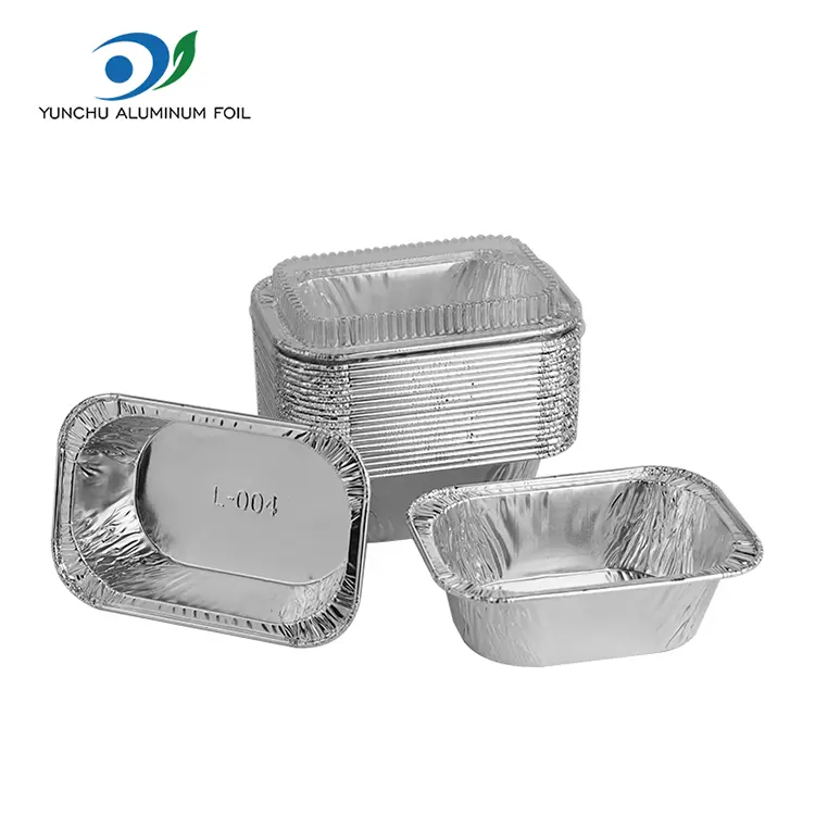 Rectangular Cake Baking Silver Aluminum Foil Containers