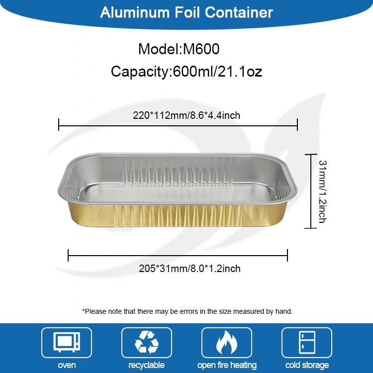 Rectangular golden bake Smoothwall Aluminum Foil Containers