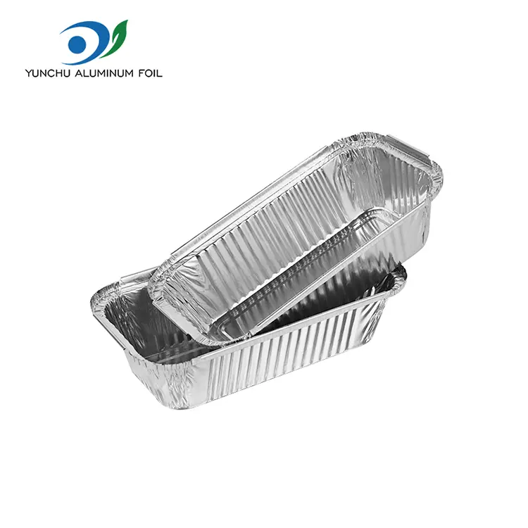 Rectangular Oven Baking Takeaway Silver Aluminum Foil Containers