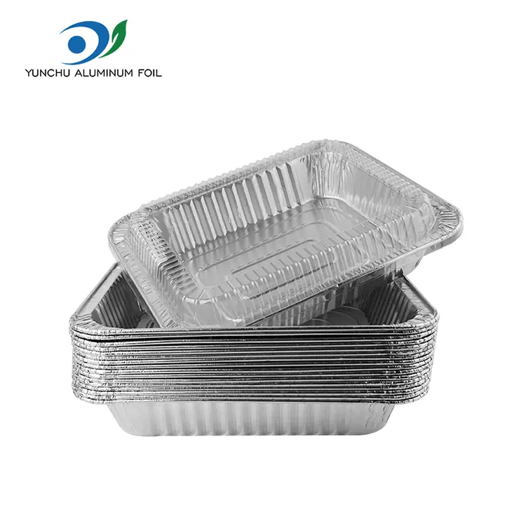 Rectangular takeaway turkey plate Silver Aluminum Foil Containers