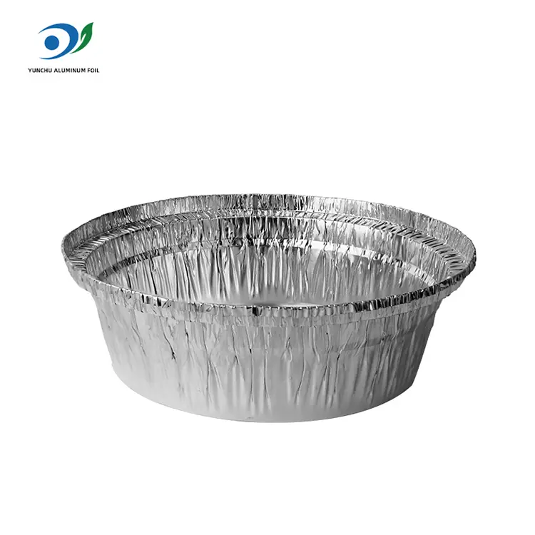 Round air fryer catering Silver Aluminum Foil Containers