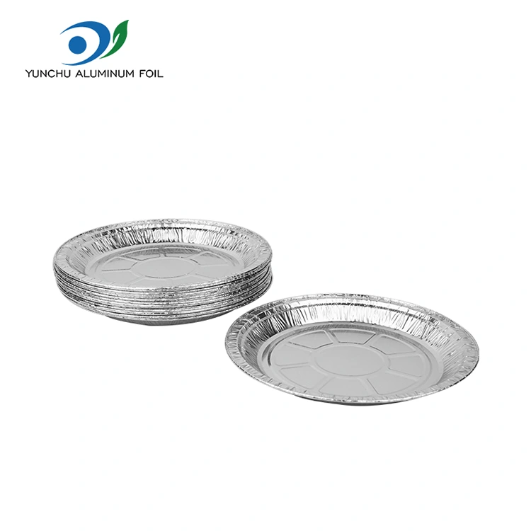Round air fryer pizza Silver Aluminum Foil Containers