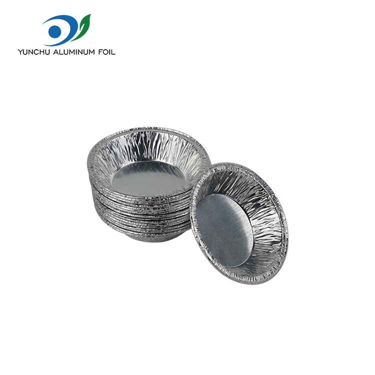 Round egg tart for snacks Silver Aluminum Foil Food Container