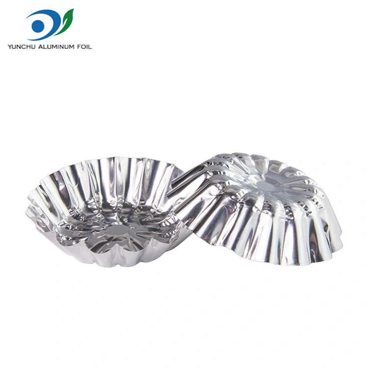 Round egg tart toy baking Silver Aluminum Foil Food Container