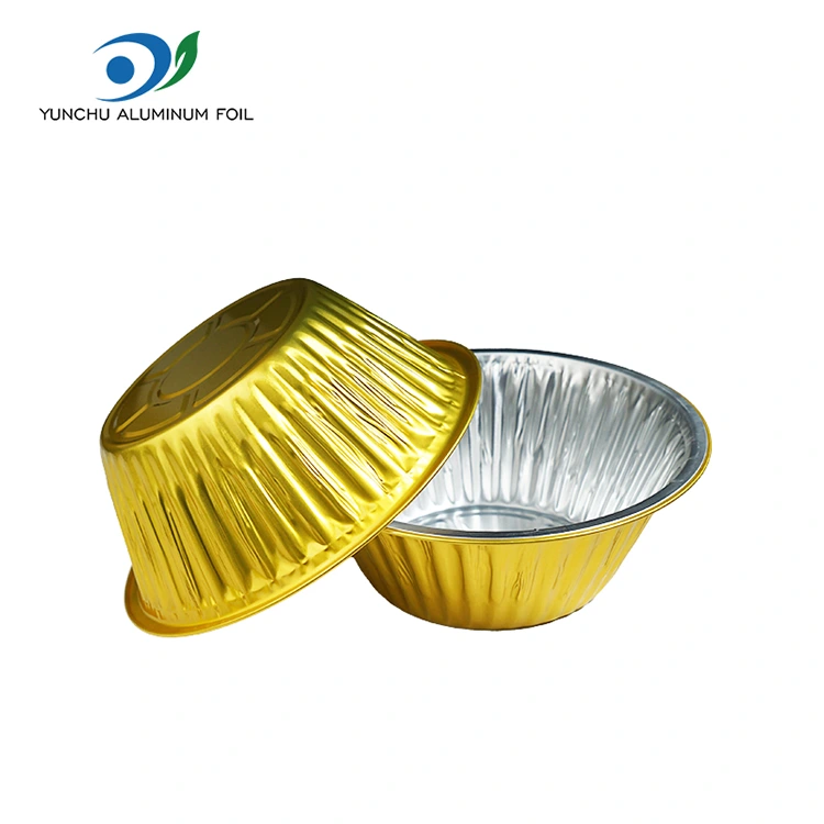 Round Gold Foil Takeaway Containers Round Gold Foil Takeaway Containers
