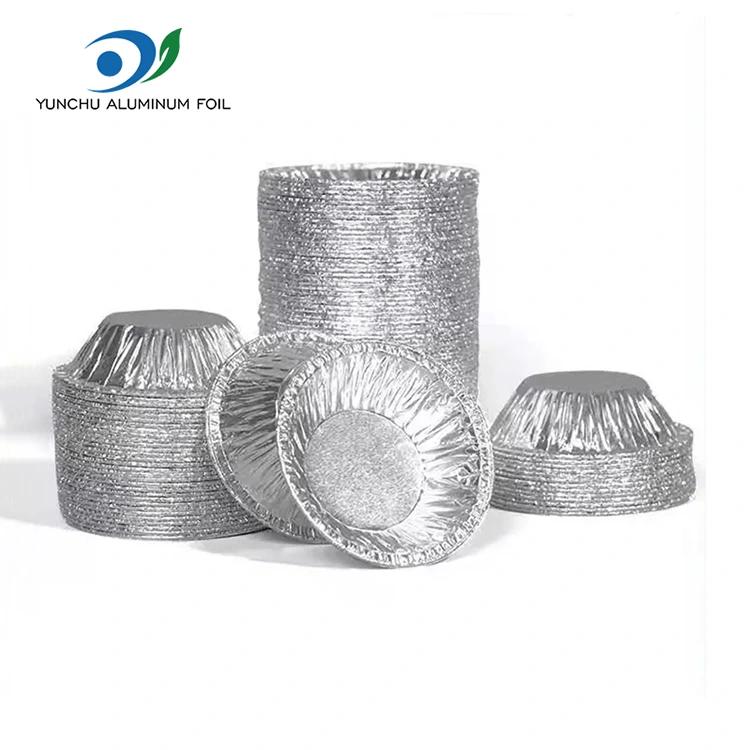 Round tart tray Silver Aluminum Foil Food Container