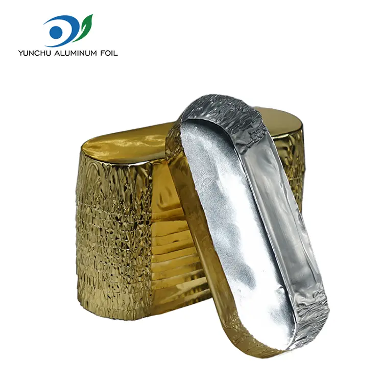 Small oval packing Silver Aluminum Foil Containers
