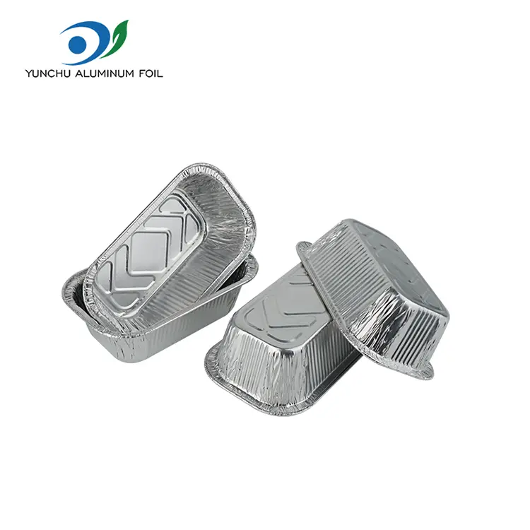 Square air fryer catering Silver Aluminum Foil Containers
