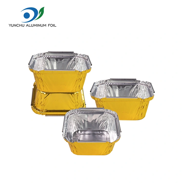 Square baking oven Silver Aluminum Foil Containers