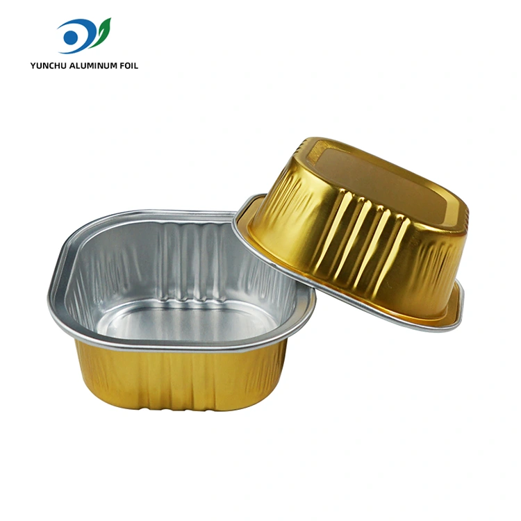 Square dessert baking cups Smoothwall Aluminum Foil Containers
