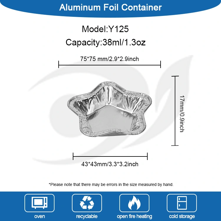Star-shaped aluminum foil tart cups for baking Aluminum Foil Food Container